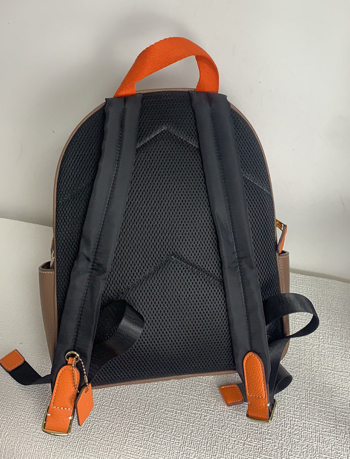 コーチ コート バックパック・シグネチャー キャンバス・ヘッジホッグ プリント CC429 IMXAQ ウォルナット×ブラック ゴールド金具 コーチ リュック アウトレット - 画像 (8)