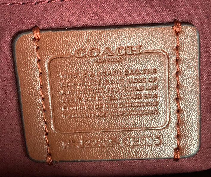 コーチ コート バックパック・シグネチャー キャンバス・スキー パッチ CE595 IMXAQ ウォルナット×ブラック ゴールド金具 コーチ リュック アウトレット - 画像 (2)