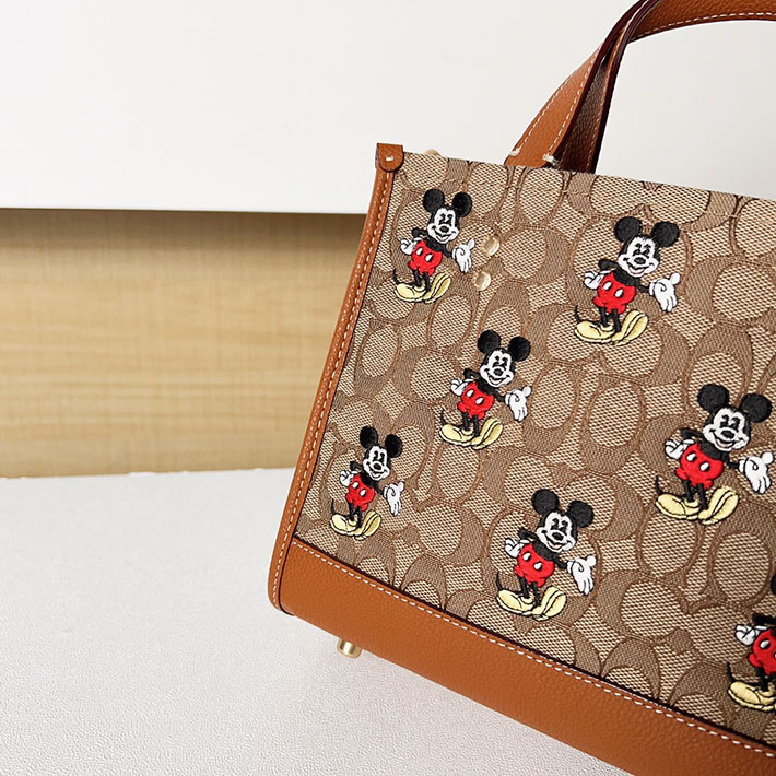 コーチ 【DISNEY X COACH】デンプシー トート 22 / シグネチャー ジャカード / ミッキーマウス プリント CM199 B4R3U コーチ ディズニー セール - 画像 (5)