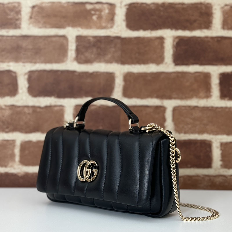 グッチ バッグ 新作 GUCCI GGミラノ ミニ トップハンドルバッグ 806017 AAD71 1000 ブラック グッチ バンブーハンドバッグ - 画像 (9)