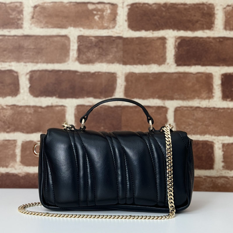 グッチ バッグ 新作 GUCCI GGミラノ ミニ トップハンドルバッグ 806017 AAD71 1000 ブラック グッチ バンブーハンドバッグ - 画像 (8)