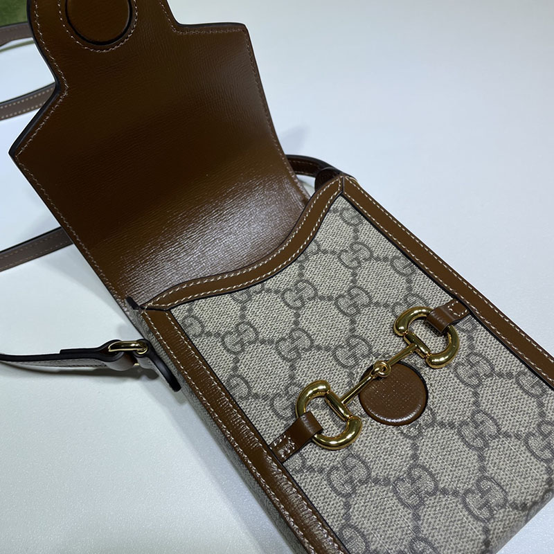 グッチ バッグ 新作 GUCCI ホースビット 1955 ミニバッグ 625615 92TCG 8563 ベージュ/ブラウン グッチ ホースビット 人気 - 画像 (7)