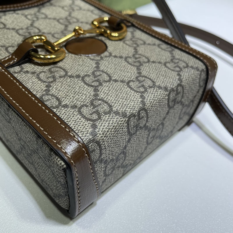 グッチ バッグ 新作 GUCCI ホースビット 1955 ミニバッグ 625615 92TCG 8563 ベージュ/ブラウン グッチ ホースビット 人気 - 画像 (3)