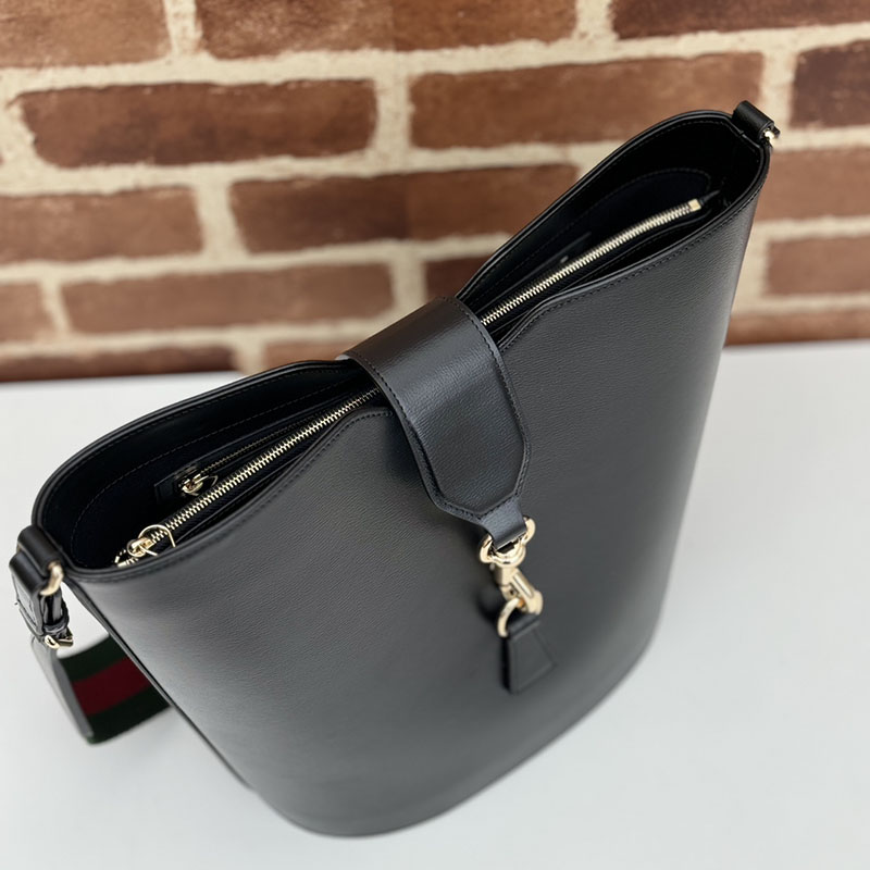 グッチ バッグ 新作 GUCCI ミディアム バケット ショルダーバッグ 782904 AADDY 1060 ブラック グッチ ダイアナ 芸能人 - 画像 (3)