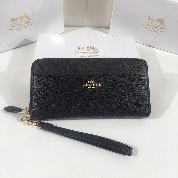 最高級 コーチ財布コピー ラグジュアリー シグネチャー アコーディオン ジップ F76971 IMXAQ ウォルナット×ブラック ゴールド金具 コーチ メンズ 財布 アウトレット - 画像 (8)