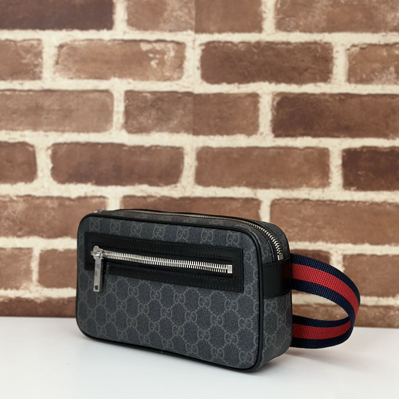 グッチ バッグ 新作 GUCCI ジップポケット付き GG ベルトバッグ 792094 FADJM 1043 ブラック/グレー グッチ バッグ メンズ 人気 - 画像 (6)