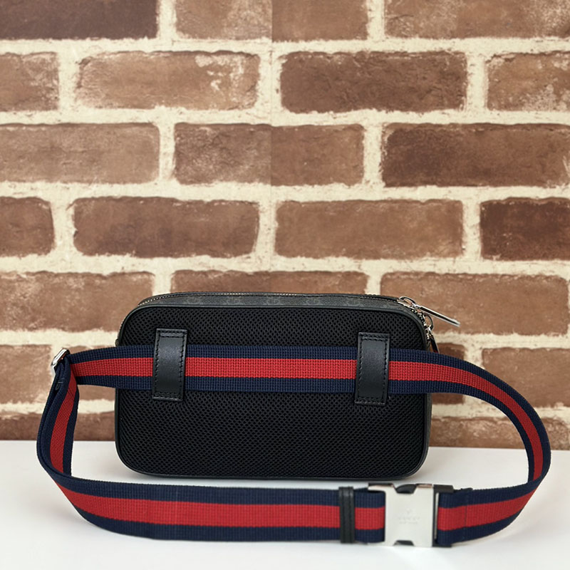 グッチ バッグ 新作 GUCCI ジップポケット付き GG ベルトバッグ 792094 FADJM 1043 ブラック/グレー グッチ バッグ メンズ 人気 - 画像 (5)
