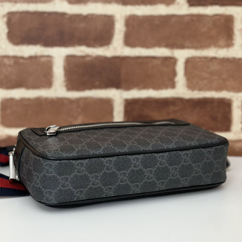 グッチ バッグ 新作 GUCCI ジップポケット付き GG ベルトバッグ 792094 FADJM 1043 ブラック/グレー グッチ バッグ メンズ 人気 - 画像 (4)