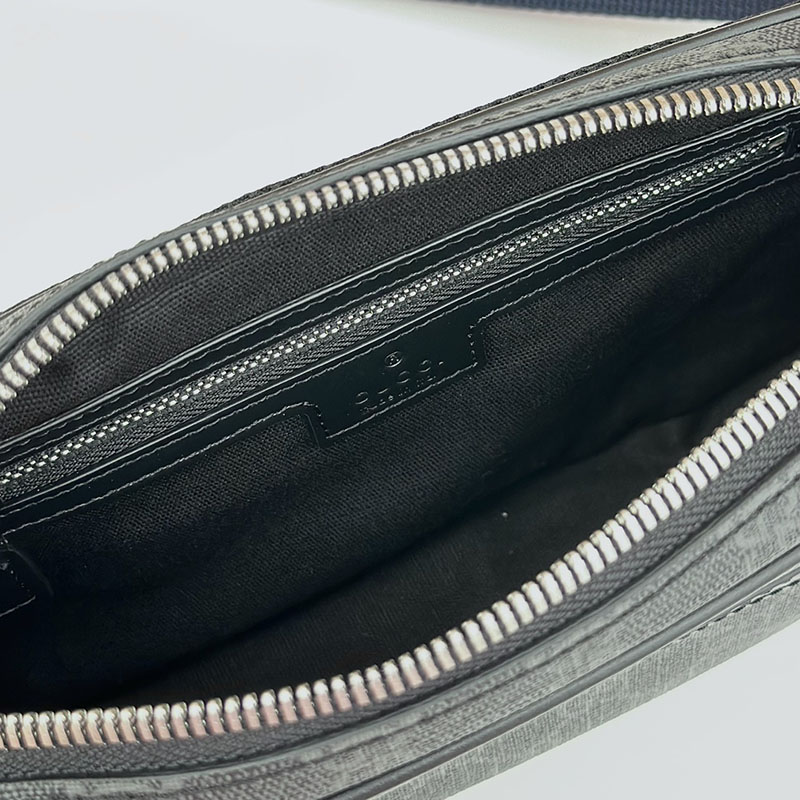 グッチ バッグ 新作 GUCCI ジップポケット付き GG ベルトバッグ 792094 FADJM 1043 ブラック/グレー グッチ バッグ メンズ 人気 - 画像 (2)
