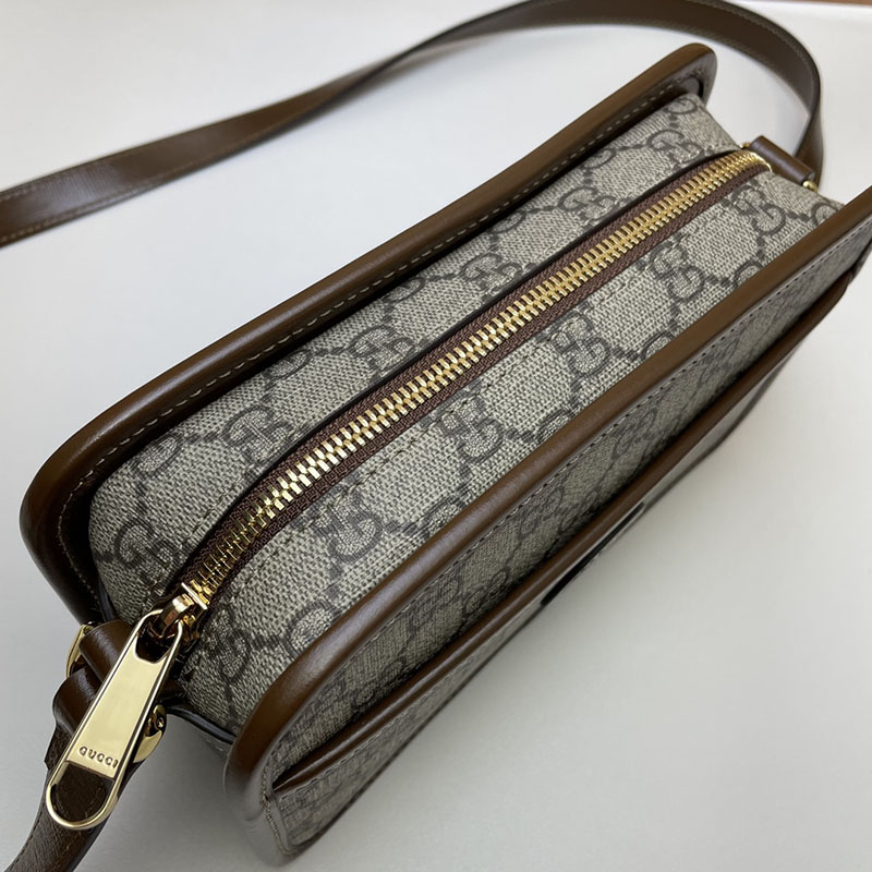 グッチ バッグ 新作 GUCCI インターロッキングG付き ミニバッグ 斜め掛けショルダーバッグ 658572 92TCG 8563 ベージュ/ブラウン メンズバッグ 流行り - 画像 (5)