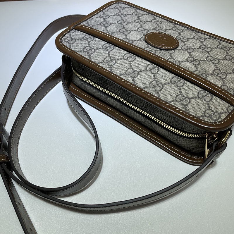 グッチ バッグ 新作 GUCCI インターロッキングG付き ミニバッグ 斜め掛けショルダーバッグ 658572 92TCG 8563 ベージュ/ブラウン メンズバッグ 流行り - 画像 (3)