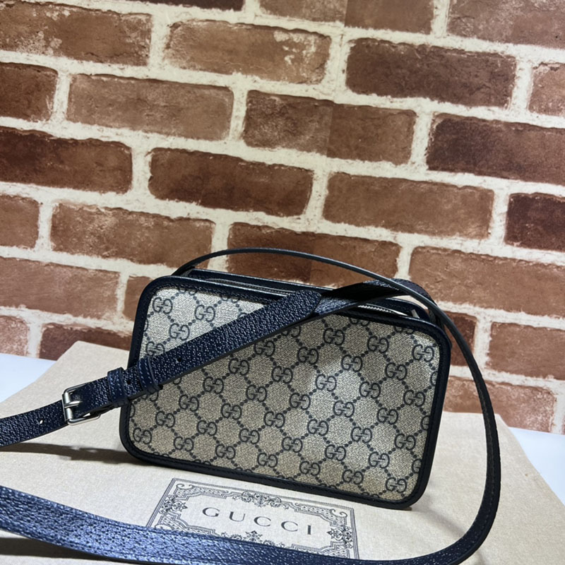 グッチ バッグ 新作 GUCCI インターロッキングG付き ミニバッグ 斜め掛けショルダーバッグ 658572 92TCG 4076 ベージュ/ブルー メンズバッグ 流行り - 画像 (8)