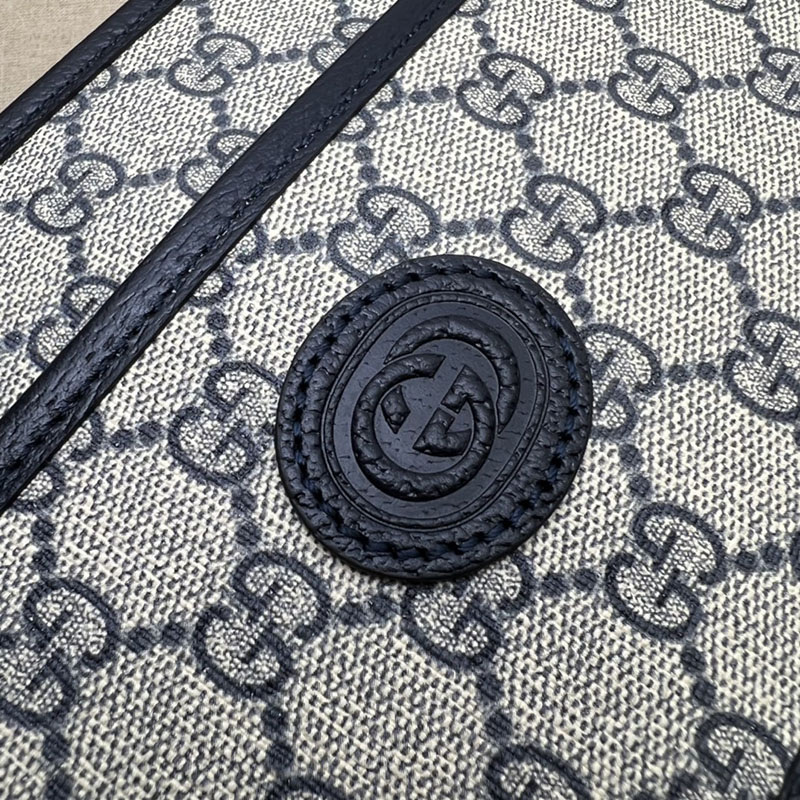 グッチ バッグ 新作 GUCCI インターロッキングG付き ミニバッグ 斜め掛けショルダーバッグ 658572 92TCG 4076 ベージュ/ブルー メンズバッグ 流行り - 画像 (6)