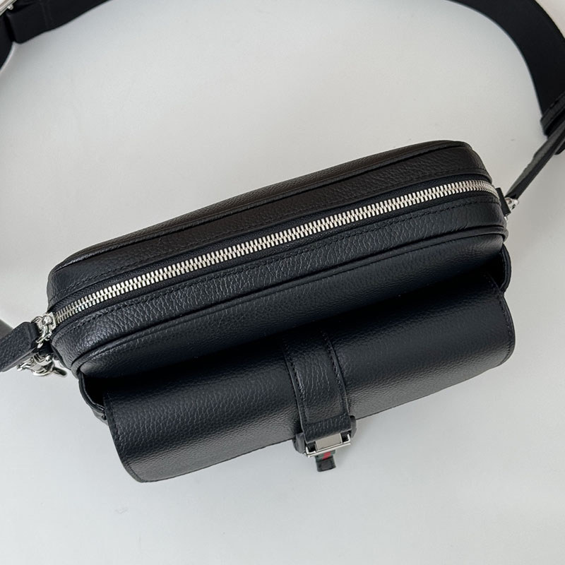 グッチ バッグ 新作 GUCCI ウェブ ストライプ付き スモール クロスボディバッグ 816751 AAEF6 1042 ブラック グッチ ショルダーバッグ メンズ - 画像 (4)