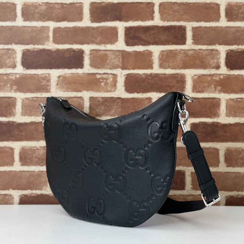 グッチ バッグ 新作 GUCCI グッチB スモール クロスボディバッグ 801887 AAEGD 1042 ブラック ホーボーバッグ メンズ ブランド - 画像 (6)
