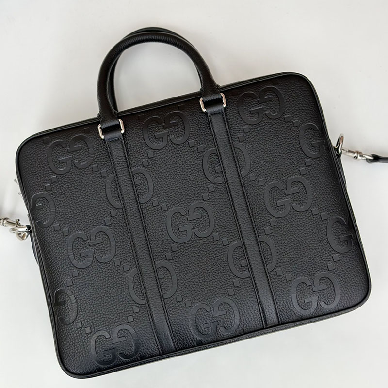 グッチ バッグ 新作 GUCCI ジャンボ GG ブリーフケース 792264 AABY0 1000 ブラック グッチ ビジネスバッグ アウトレット - 画像 (5)