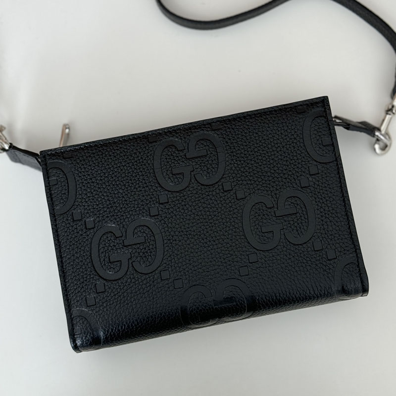 グッチ バッグ 新作 GUCCI ジャンボGG ミニバッグ 795240 AABY0 1000 ブラック グッチ ミニバッグ アウトレット - 画像 (3)
