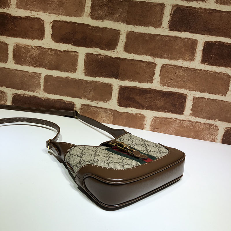 グッチ バッグ 新作 GUCCI ジャッキー 1961 ミニ バッグ 637092 HUHHG 8565 ベージュ/ブラウン レディース グッチ ミニバッグ 人気 - 画像 (7)