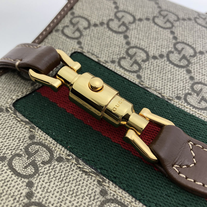 グッチ バッグ 新作 GUCCI ジャッキー 1961 ミニ バッグ 637092 HUHHG 8565 ベージュ/ブラウン レディース グッチ ミニバッグ 人気 - 画像 (5)