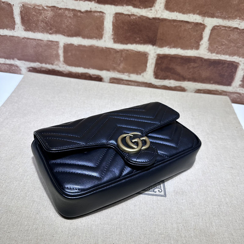 グッチ バッグ 新作 GUCCI GGマーモント スーパーミニバッグ 751526 AACCE 1061 ブラック 流行り廃りのないブランドバッグ - 画像 (7)