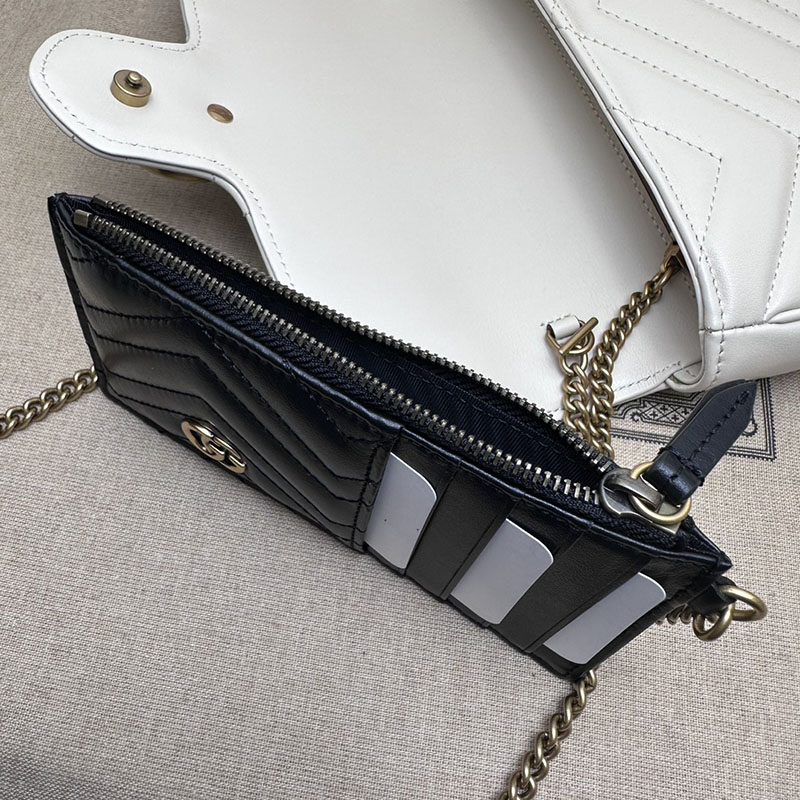 グッチ バッグ 新作 GUCCI GGマーモント スーパーミニバッグ 751526 AACCE 9053 ホワイト 流行り廃りのないブランドバッグ - 画像 (4)