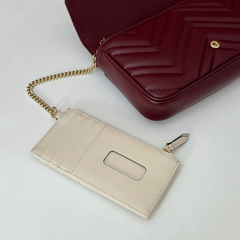 グッチ バッグ 新作 GUCCI GGマーモント スーパーミニバッグ 751526 AADQM 6241 ロッソ アンコーラ 流行り廃りのないブランドバッグ - 画像 (3)