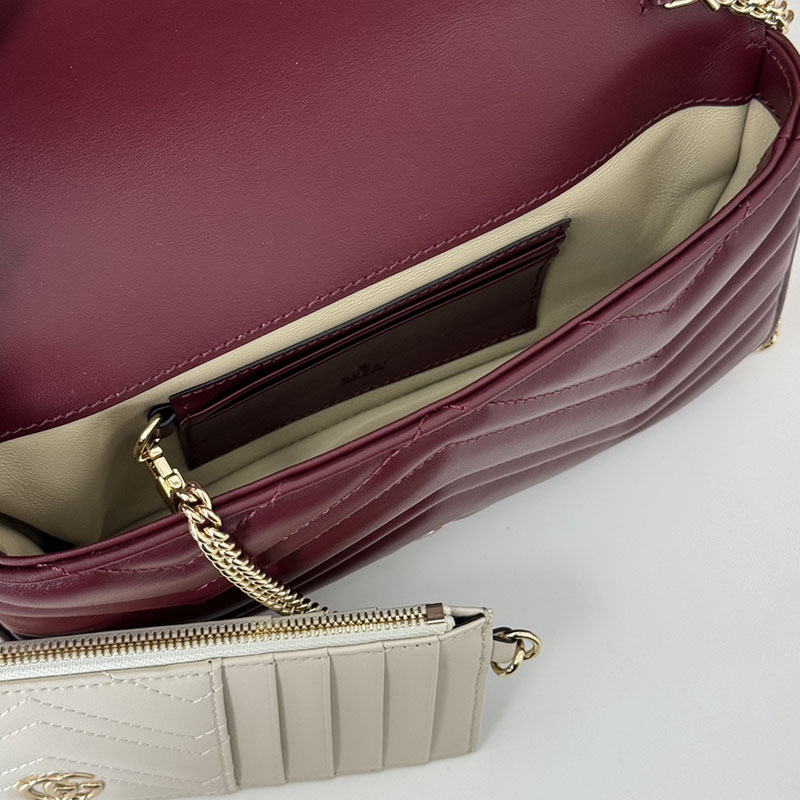 グッチ バッグ 新作 GUCCI GGマーモント スーパーミニバッグ 751526 AADQM 6241 ロッソ アンコーラ 流行り廃りのないブランドバッグ - 画像 (2)