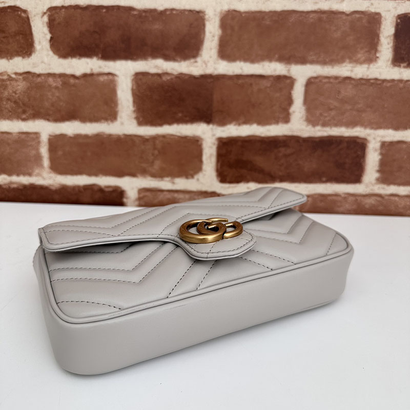 グッチ バッグ 新作 GUCCI GGマーモント スーパーミニバッグ 751526 AACCE 1742 ライトグレー 流行り廃りのないブランドバッグ - 画像 (7)