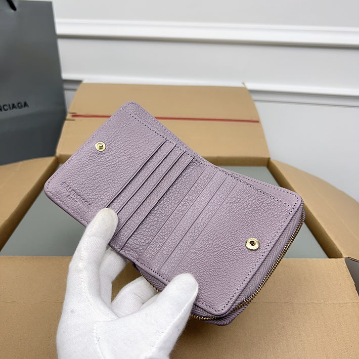 最高級 バレンシアガ財布コピー 二つ折り財布 クラシック 310699D940G5306 ライトパープル ゴールド金具 バレンシアガ財布 二つ折り人気 - 画像 (5)