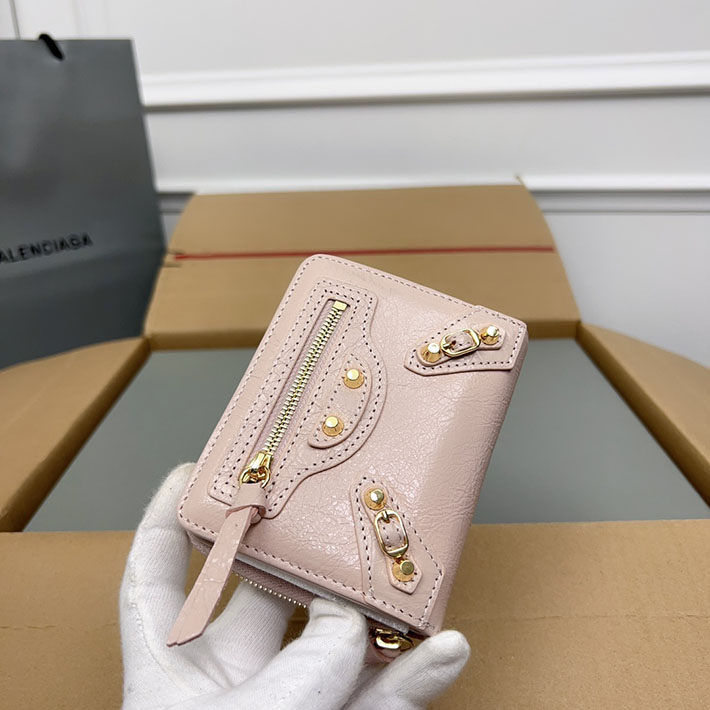 最高級 バレンシアガ財布コピー 二つ折り財布 クラシック 310699D940G5723 ペタルピンク ゴールド金具 バレンシアガ ミニ財布 アウトレット - 画像 (8)