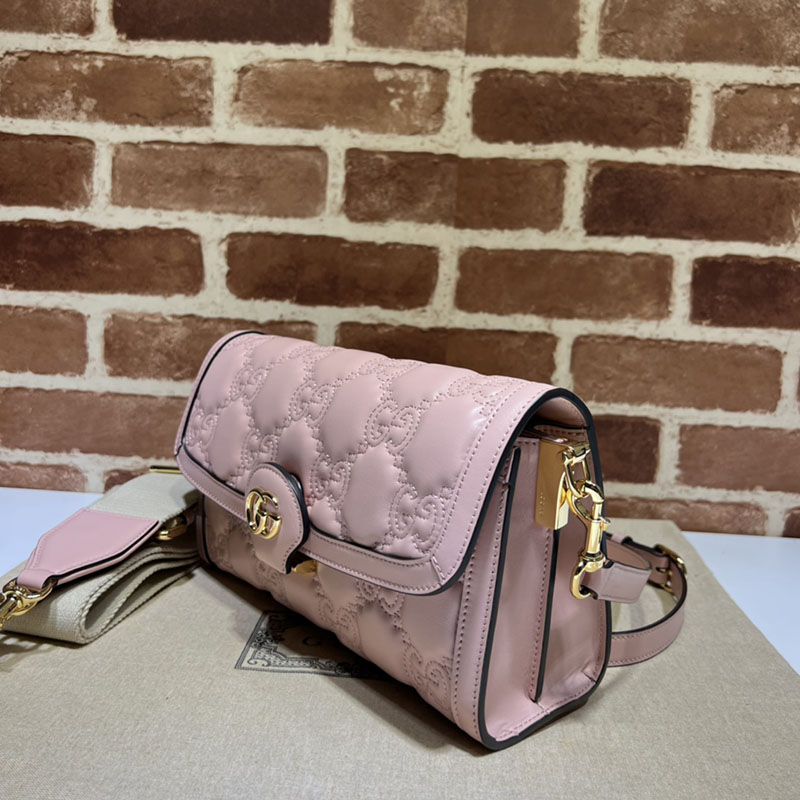 グッチ バッグ 新作 GUCCI GG MATELASSÉ SMALL SHOULDER BAG 724529 UM8HG 5823 ピンク ブランドバッグ アウトレット - 画像 (9)