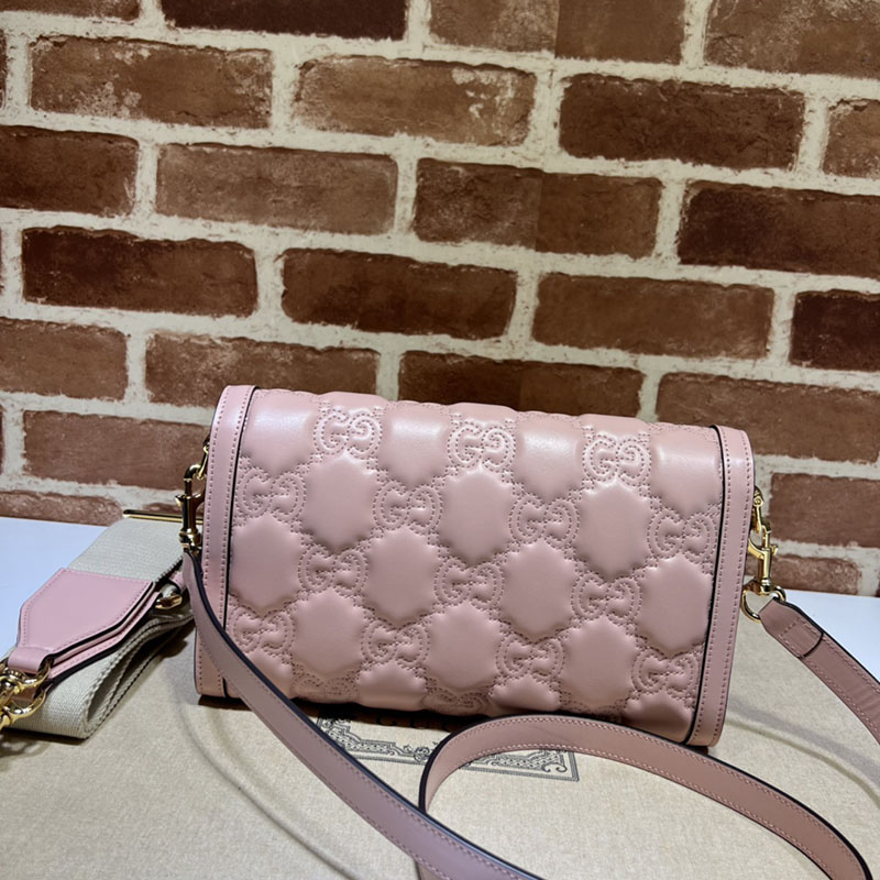 グッチ バッグ 新作 GUCCI GG MATELASSÉ SMALL SHOULDER BAG 724529 UM8HG 5823 ピンク ブランドバッグ アウトレット - 画像 (8)