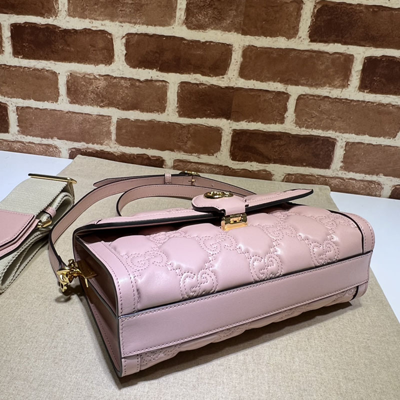 グッチ バッグ 新作 GUCCI GG MATELASSÉ SMALL SHOULDER BAG 724529 UM8HG 5823 ピンク ブランドバッグ アウトレット - 画像 (7)