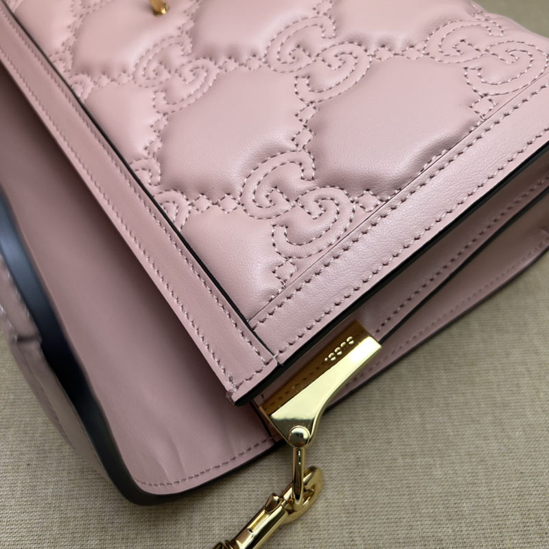 グッチ バッグ 新作 GUCCI GG MATELASSÉ SMALL SHOULDER BAG 724529 UM8HG 5823 ピンク ブランドバッグ アウトレット - 画像 (4)