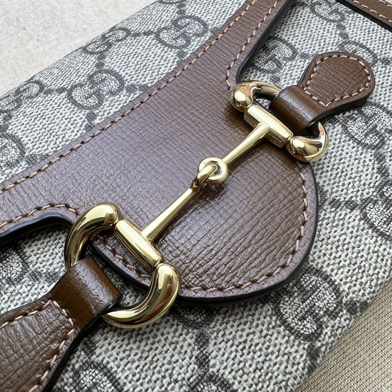 グッチ バッグ 新作 GUCCI グッチ ホースビット 1955 ミニバッグ 699296 92TCG 8563 ベージュ/ブラウン ブランドバッグ アウトレット 激安 - 画像 (6)