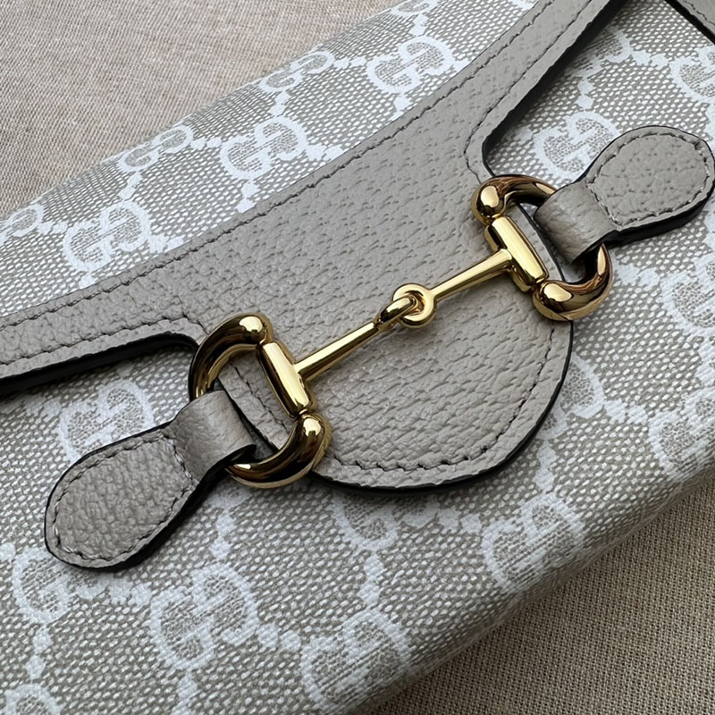 グッチ バッグ 新作 GUCCI グッチ ホースビット 1955 ミニバッグ 699296 UULBG 9683 ベージュ/ホワイト ブランドバッグ アウトレット 激安 - 画像 (4)