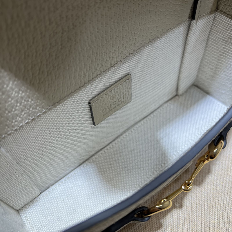 グッチ バッグ 新作 GUCCI グッチ ホースビット 1955 ミニバッグ 699296 UULBG 9683 ベージュ/ホワイト ブランドバッグ アウトレット 激安 - 画像 (2)