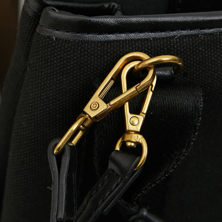 バレンシアガNAVY SMALL CABAS ネイビー スモール カバス ハンドバッグ 3399332AAME1092 ブラック ゴールド金具 バレンシアガ トートバッグ キャンバス - 画像 (4)