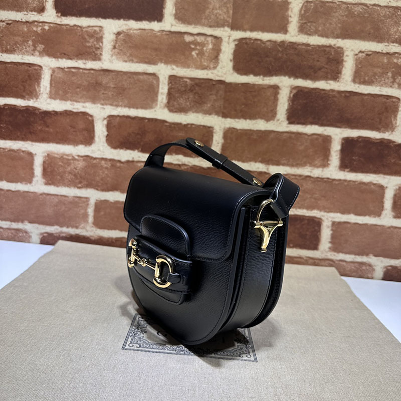グッチ バッグ 新作 GUCCI グッチ ホースビット 1955 ミニ ラウンドバッグ 760191 1AAQD 1000 ブラック 激安 ブランド 通販 - 画像 (9)