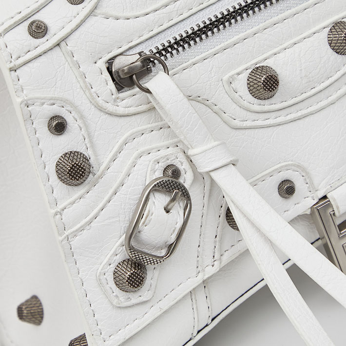 最高級 バレンシアガバッグコピー ショルダーバッグ LE CAGOLE XS Flap Bag 719082210KR9104 ホワイト シルバー金具 バレンシアガ シティ 芸能人 - 画像 (5)