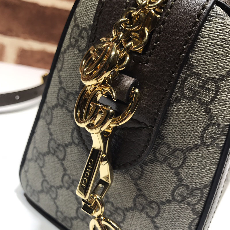 グッチ バッグ 新作 GUCCI オフィディア GGスプリーム 2WAYハンドバッグ 524532 K05NB 8745 ベージュ/ブラウン 海外 旅行 機内 持ち込み バッグ おすすめ - 画像 (3)