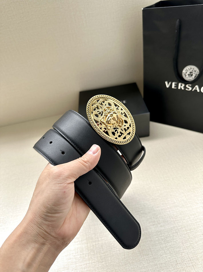 最高級ヴェルサーチェスーパーコピー ヴェルサーチェベルトコピー ブラック 38MM ゴールド金具 2517361 ヴェルサーチ ベルト メンズ - 画像 (9)