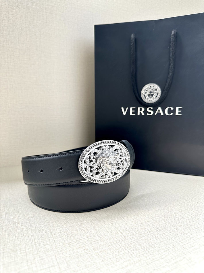 最高級ヴェルサーチェスーパーコピー ヴェルサーチェベルトコピー ブラック 38MM ゴールド金具 2517361 ヴェルサーチ ベルト メンズ - 画像 (4)