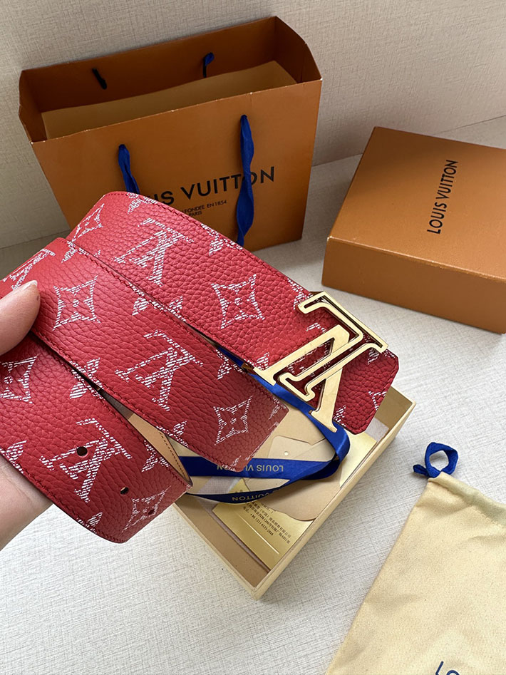 最高級ルイヴィトンスーパーコピー ルイヴィトンベルトコピー ベルトメンズ 2517379 ルージュ シルバー金具 ルイヴィトン 新作 ベルト メンズ - 画像 (5)