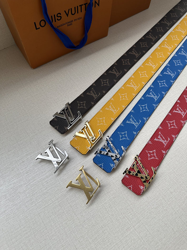 最高級ルイヴィトンスーパーコピー ルイヴィトンベルトコピー ベルトメンズ 2517379 ルージュ シルバー金具 ルイヴィトン 新作 ベルト メンズ - 画像 (2)