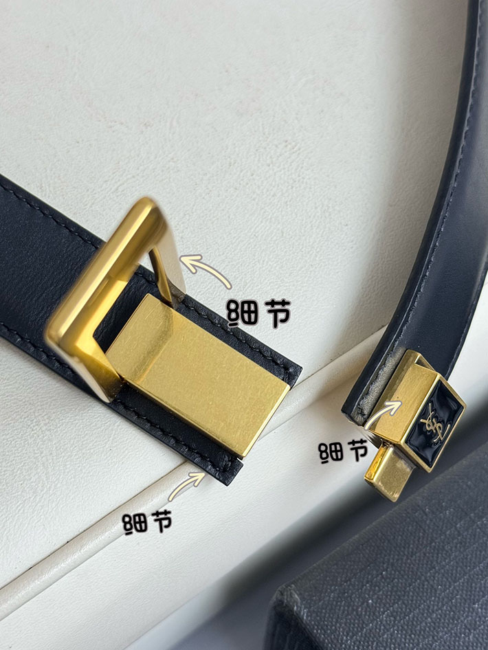 最高級サンローランスーパーコピー サンローランベルトコピー ベルトレディース 2517380 ブラック ゴールド金具 サンローラン ベルト レディース - 画像 (5)