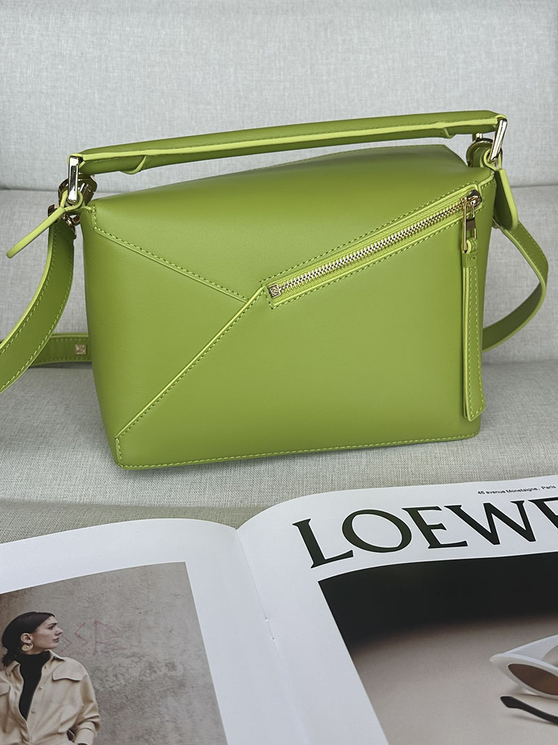 レディース ロエベ バッグ 人気 LOEWE パズルバッグ スモール A510P60X41-6905 グリーンビーン ゴールド金具 - 画像 (7)
