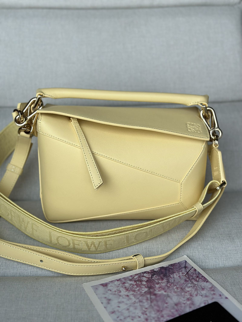 レディース ロエベ バッグ 人気 LOEWE パズルバッグ スモール A510P60X41-8762 ペール イエロー グレーズ ゴールド金具 - 画像 (9)