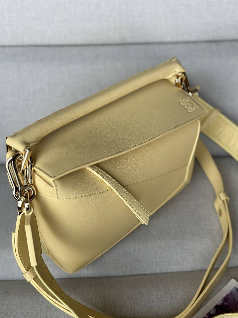レディース ロエベ バッグ 人気 LOEWE パズルバッグ スモール A510P60X41-8762 ペール イエロー グレーズ ゴールド金具 - 画像 (8)