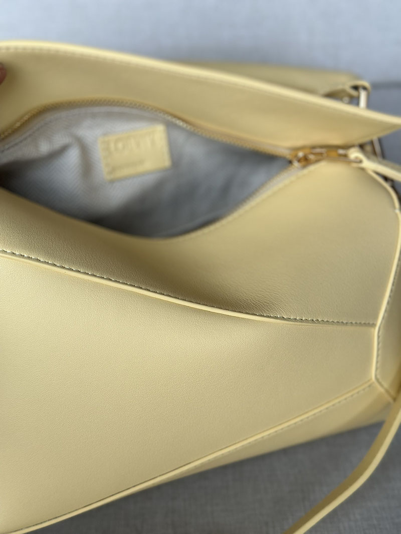レディース ロエベ バッグ 人気 LOEWE パズルバッグ スモール A510P60X41-8762 ペール イエロー グレーズ ゴールド金具 - 画像 (3)